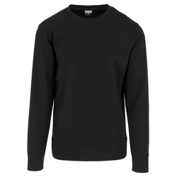 Diamond Quilt Crewneck Black