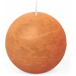 shumee Sveča Spaas Rustikalna krogla 80 mm 24 ur, oranžna