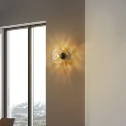 Opviq Zidna lampa Benek-15-14404, 15x18x15cm, IP20, Zlatna boje