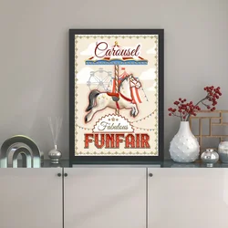 Wallity Uramljena slika Funfair, 55x75 cm