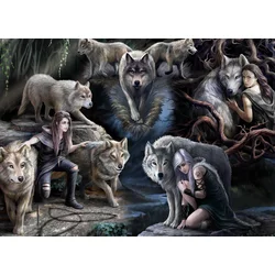 BlueBird - Puzzle Anne Stokes - Wolf Collage - 1 500 kosov