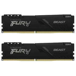Kingston Memorija DIMM DDR4 64GB - 2x32GB kit 3200MHz KF432C16BBK2/64 Fury Beast Black