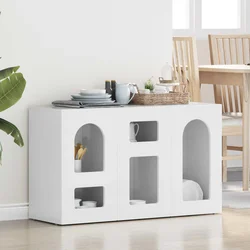 Kreveta Visoki sjaj bijela 100 x 35 x 59 cm Konstruirano drvo