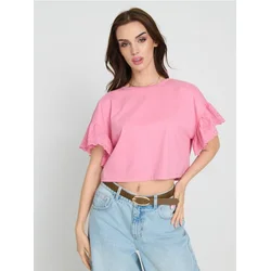 Sinsay - Bluza sa čipkastim rukavima - ruža