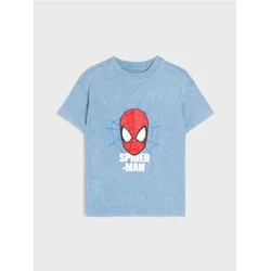 Sinsay - Pamučna majica sa printom Spider-Man - grey blue