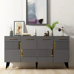 Wallity Komoda Moda 150x80x40cm Antracit-Zlatna