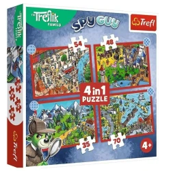 Trefl - Puzzle 4v1 Potovanja Treflikovih - 1 - 39 kosov