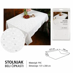 KMT PVC Stolnjak, 20 m, Bela