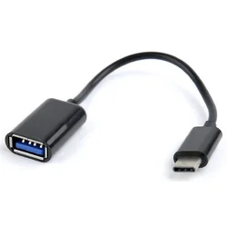 E-GREEN Adapter USB 3.0 (F) - USB 3.1 Tip C (M) - OTG 0.15m crni