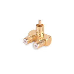shumee Kotni adapter, RCA cinch vtič - 2x RCA cinch vtičnica vitalco (P3)