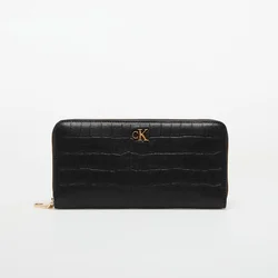Denarnica Calvin Klein Ck Croc Long Zip Around LV04F1096G Črna