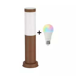 Brilagi - LED RGBW spoljašnja lampa 1xE27/15W/230V 40 cm IP44 braon