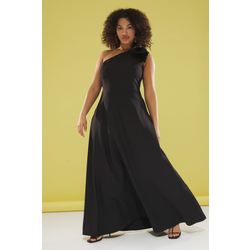 Trendyol Curve Black Bowknot One Shoulder Woven Evening/Night/Graduation/Engagement Dress