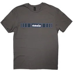 Oasis Horizontal Bars Logo Charcoal Grey L Majica