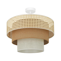 Brilagi - Plafonski luster CEDAR LUNETA 1xE27/15W/230V, prečnik 45 cm, ratan/braon/krem