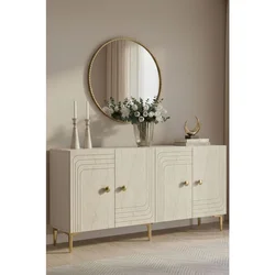 Hanah Home komoda Lessi 150, 150 cm, bela / travertin