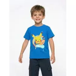 Sinsay - Pamučna majica sa printom Pokemon - mid blue
