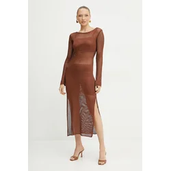Fracomina Pletena obleka FS25SD5004K514O7 Rjava Slim Fit