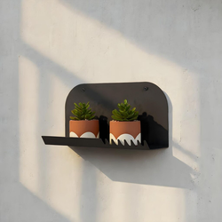 Hanah Home Zidna polica Vlnt127Syh, Crna