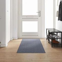 Tepih trkač Svijetlo siva 80 x 300 cm tkanina