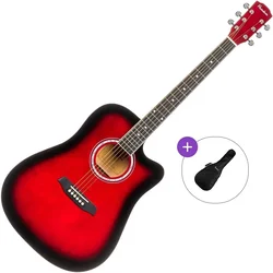Pasadena PDC-10 Basic SET Red Burst Akustična gitara