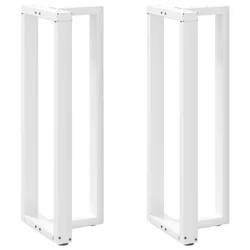 Noge za barski stol T-oblika 2 kom Bijele 40x35x(110-111) cm Čelik