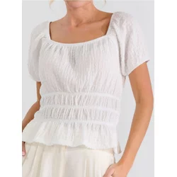 Sinsay - Nabrana bluza - krem