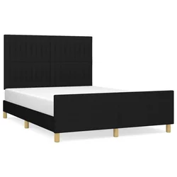 Vidaxl Posteljni okvir brez vzmetnice črn 140x200 cm blago