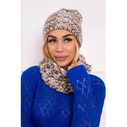 Womens fleece set Merry K202 brown + ecru