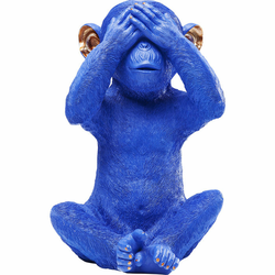 Meblo Trade Kasica Monkey Mizaru Blue 23,5x24,5x35h cm