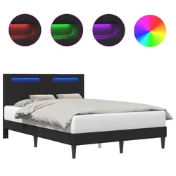Vidaxl Konstrukcija postelje Črna 120 x 200 cm Umetno usnje