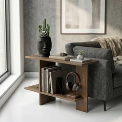 Hanah Home pomoćni sto Essenziale, 80 cm, orah
