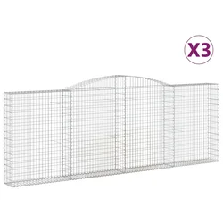Lučne gabionske košare 3 kom 400x30x40/60 cm pocinčano željezo
