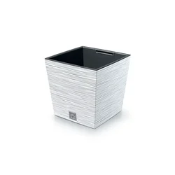 Prosperplast Saksija Furu square low eco wood s300w, Bela