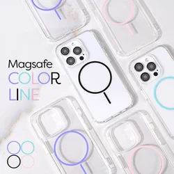 Maska za iPhone 13/14 6.1 Magsafe Color Line roze