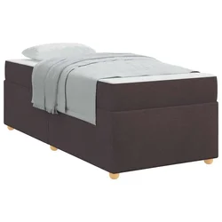 Vidaxl Konstrukcija postelje Temno rjava 100 x 200 cm blago
