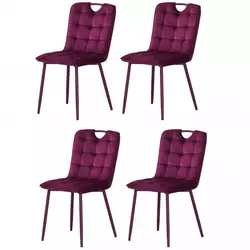 Fort Jedilni stol MILIK (rdeča) (set 4 kosov)
