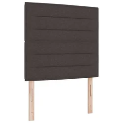 Vidaxl LED Box Spring Postelja Temno rjava 120 x 190 cm blago