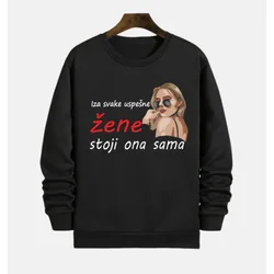 MAFIMI Ženski duks Iza svake uspešne žene stoji ona sama, Crna