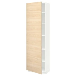 METOD Visoki element s policama, bela/Askersund im. svetlog jasena, 60x37x200 cm