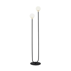 Argon 7073 - Stojeća lampa FERRONE 2xE14/7W/230V crna/bela/zlatna