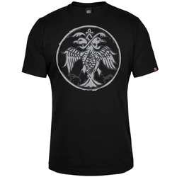 011Shop Muška majica kratkih rukava Nemanjićki orao, Crna