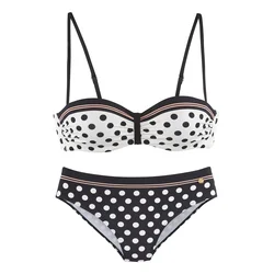 LASCANA Bikini črna/bela