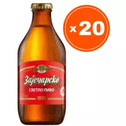 Zaječarsko Svetlo pivo jubilarno, 0.33l, 20 komada