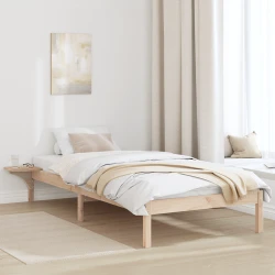 vidaXL Posteljni okvir z nočnimi omaricami Rjava 100 x 200 cm Rjava