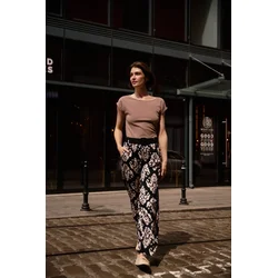 Marisse Viscose Trousers With A Belt, Black