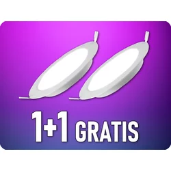 V-TAC LED VGRADNA PLOŠČA Z NAPAJALNIKOM 24W, BACKLIT, OKROGLA, 1+1 gratis! Barva světla: Hladna bela