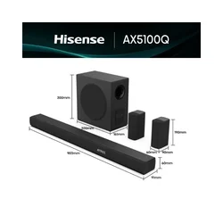 HISENSE AX5100Q Dolby Atmos soundbar sa bežičnim subwooferom crni