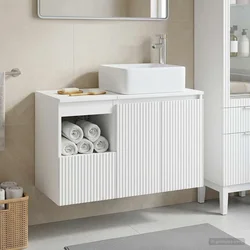 Set namještaja za kupaonicu 2 kom. Bijela Konstruirano drvo