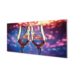 tulup.si Slika na steklu Pisane očala ozadje šampanjec 100x50 cm 4 obešalnika